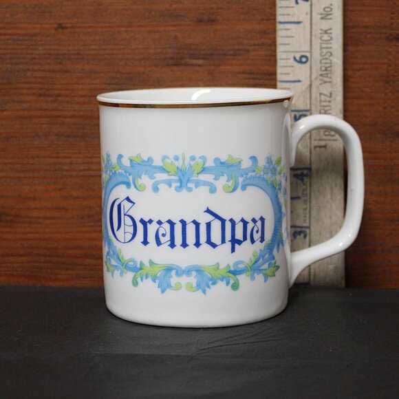 Grandpa mug with gold trim vintage 5.5" - Picture 5 of 5